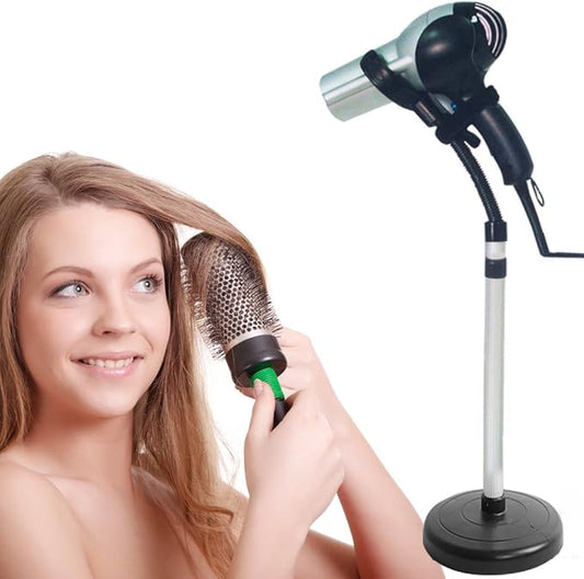 Height- Floor Hair Dryer Stand with 360° Rotation & Non-Slip Base – Compatible with Most Hair Dryers, Ideal for Women and Pet Grooming