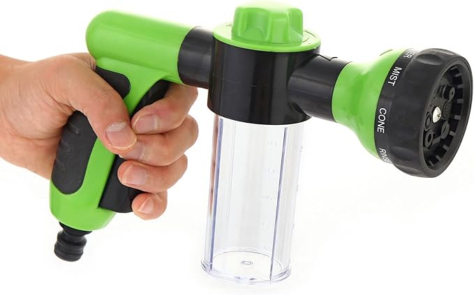 8 Spray Patterns Pet Shower Sprayer with 4 Faucet Connectors, High Pressure Cleaning Water Gun for Car Wash, Dog Bathing, Watering Plants (2)