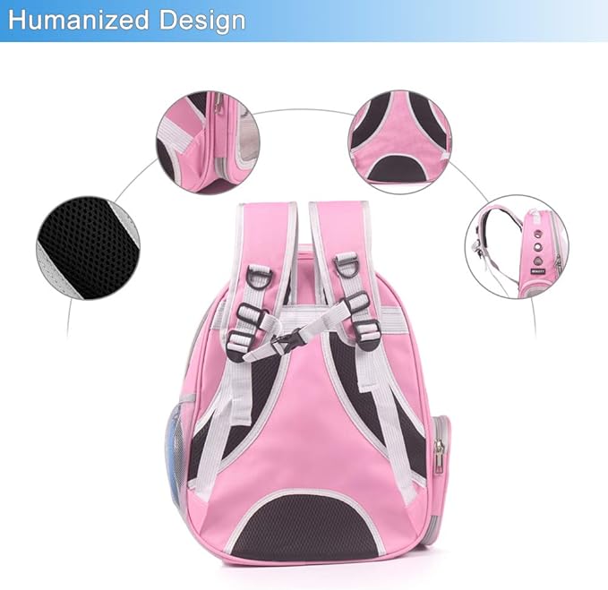 Cat Backpack Carrier, Pet Backpack, Breathable Cat Dog Space Capsule Backpack, Airline-Approved for Small Cats Dogs Birds Bunny Travel Hiking