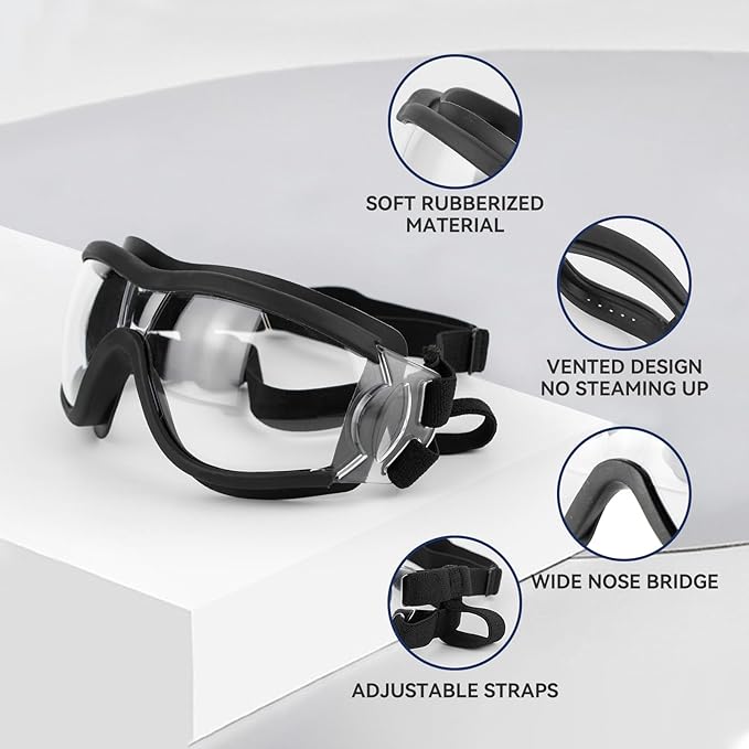 LESYPET Dog Goggles Medium Breed, UV Wind Dust Protection Medium Dog Sunglasses with Adjustable Strap, Doggy Sunglasses for Outdoor Driving Eye Protection, M
