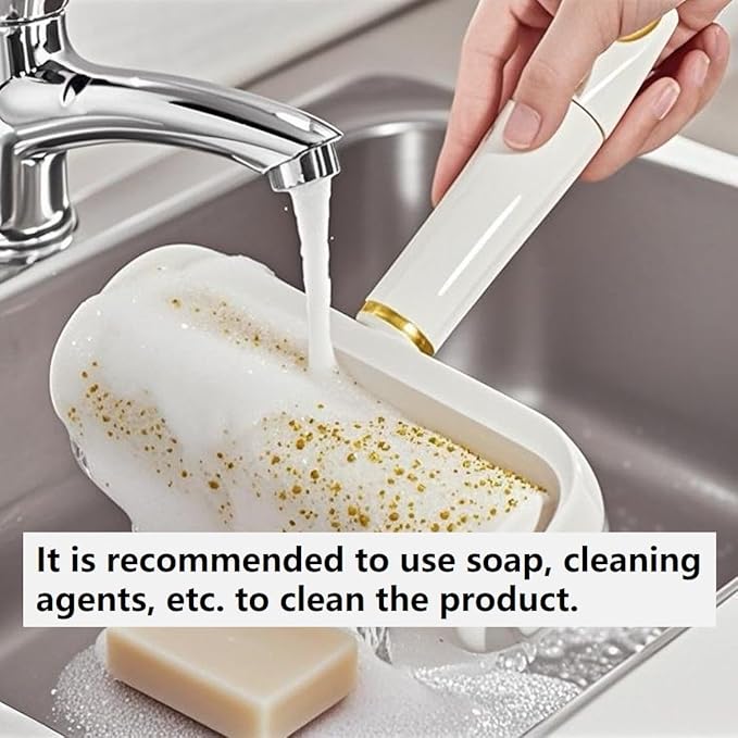 9.5inch - Washable Lint Roller Reusable Remover - Strong Adhesion, Dust - Proof Cover, Hanging Hole - Silicone Material for Clothes, Sofa, Carpet - Pet Hair Remover & Dust,White&Green (Green)