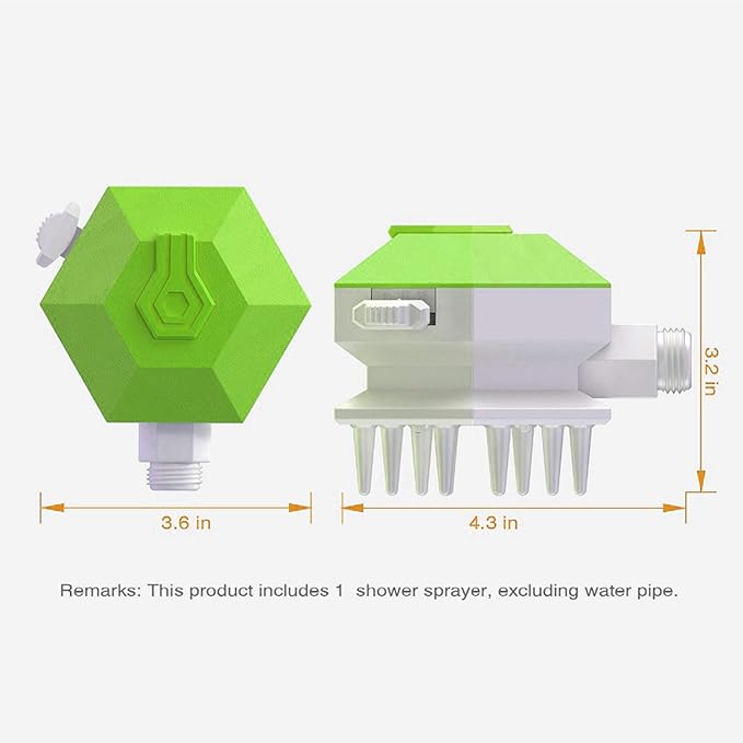 Dog Shower Sprayer Head Attachment Pet Grooming Combing Sprayer,Water Sprinkler Massaging Brush Nozzle for Dogs and Cats,Multi-Function Pet Shower Head for Dog Home Cleaning Bath