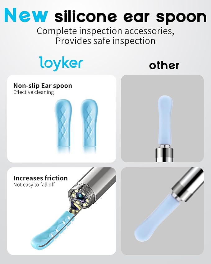 Loyker X6 Ear Wax Removal Tool Camera Otoscope with Light, Ear Wax Removal Kit with 6 Ear Pick, Ear Camera- Green