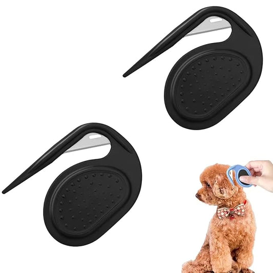 Grooming Knife for Long-Haired Pets - Remove Clumps Pet Knotting Massage Comb,3 In1 Multifunctional Dog Comb For Removing Tangled and Loose Hair (Black, Large)