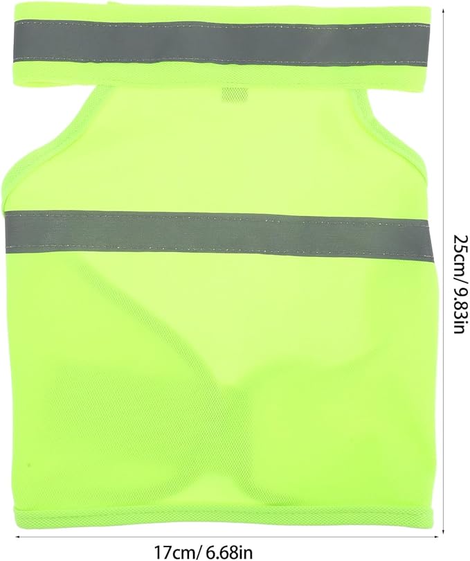 POPETPOP Dog Reflective Vest, High Visibility Dog Safety Service Vest, Adjustable Breathable Summer Clothes for Night Outdoor Hunting Walking (Fluorescent Yellow)