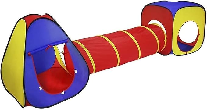 Tunnel and Pop Up Ball Pit Tent with 50 Balls for Your Dog, Pig, or Other Small Pet
