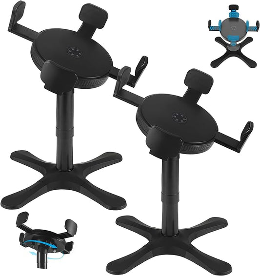 Dog Bowls,Elevated Adjustable Dog Bowl Stand with 3 Heights & Tilted Feeding Design, Raised Stand Compatible with Medium & Large Breeds(2 Pack) Black
