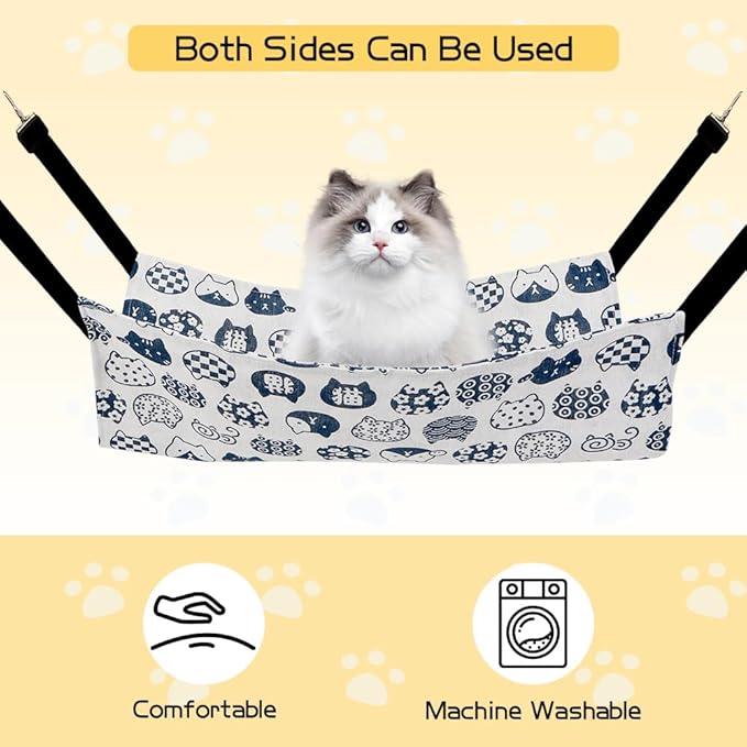 Cat Hammock & Bed - Large & Kitten Sizes - Cat Cages & Accessories - Indoor & Outdoor