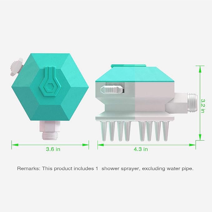 Dog Shower Sprayer Head Attachment Pet Grooming Combing Sprayer,Water Sprinkler Massaging Brush Nozzle for Dogs and Cats,Multi-Function Pet Shower Head for Dog Home Cleaning Bath