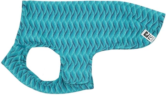 RC Pet Products Zephyr Cooling Vest, Extra Extra Small, Aqua (Large, Waves)