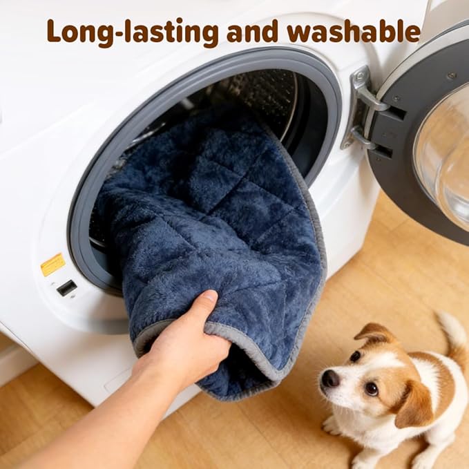 Self Heating Pad for Dog & Cat, 2026 New Self Warming Pet Bed Dog Heating Pad, Non-Slip & Washable, Non Electric Pet Warming Pad Sleeping Mat for Small Medium Large Dogs (Gray, L: 22.8"x34.6")