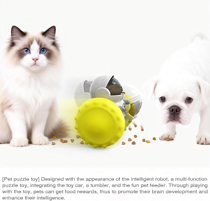 Interactive Dog Toys for Small, Medium, Large Dogs - Dog Enrichment Toys, Treat Dispenser for Slow Feeder, Mental Stimulation Toys to Keep Them Busy (Yellow)