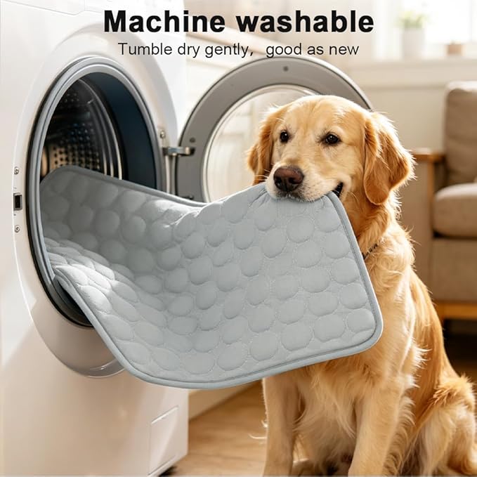 Dog Cooling Mat 2026 Upgraded Arc-Chill Cooling Dog Bed Mat, Washable Pet Cooling Pad (Q-Max>0.4) Cooling Mat for Dogs & Cats Indoor & Outdoor Car Seats (Grey, 28x22 in)