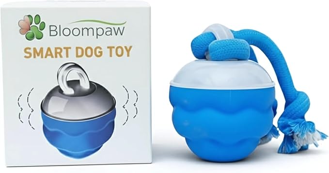 2026 New Interactive Dog Ball [Upgraded Version] - Smart Automatic Rolling Toy with Chew Rope & Sound for Small to Medium Dogs, USB Rechargeable, Durable Dog Stimulation Toy to Keep Them Busy