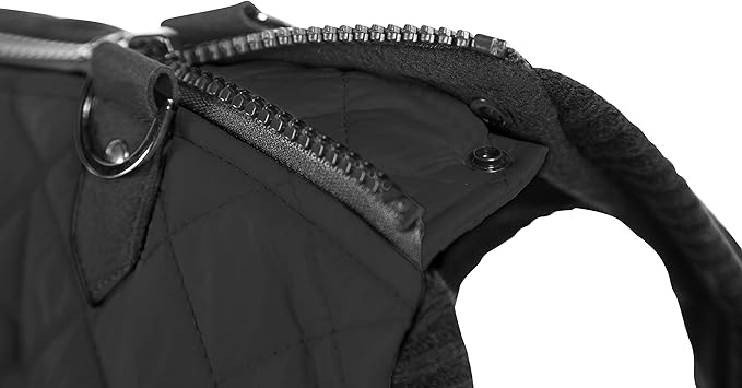 Gooby - Fashion Vest, Small Dog Sweater Bomber Jacket Coat with Stretchable Chest, Black, Small