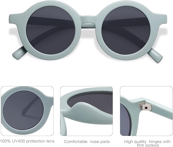 SOJOS Cute Round Polarized Sunglasses for Kids Girls Boys UV400 Protection De Sol Gafas Beach Holiday