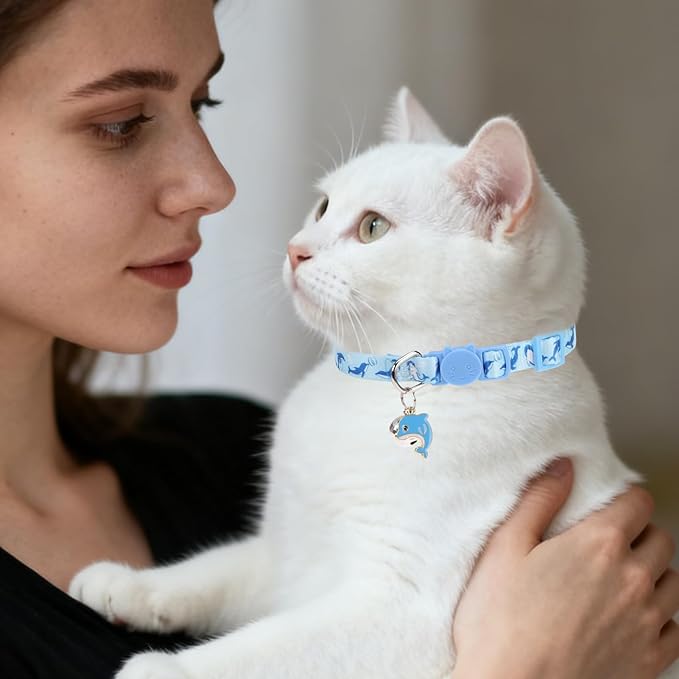 PUPTECK Cat Collar Breakaway with Bells, Kitten Collar Outfit Adjustable for Girl Boy Small Pet Puppy Bunny, Cute Costume Accessory with Safety Release Buckle (Animal)