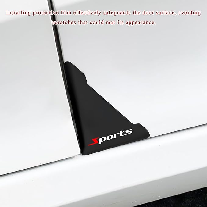 2 PCS Car Door Protector, Anti-Collision Sports Auto Front Door Corner Protector Sticker, Waterproof Scratch Guard Door Corner Decorations for Most Cars SUVs Trucks