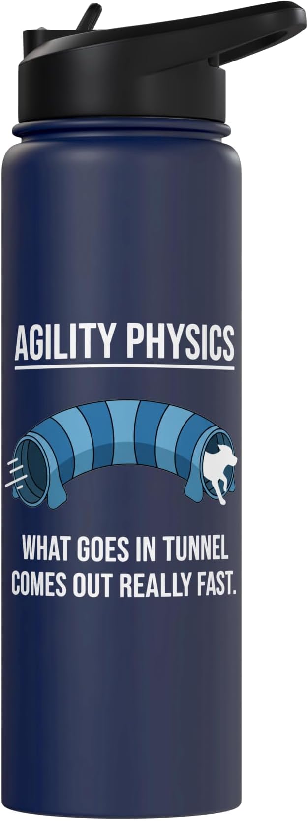 Dog Agility Physics, What Goes In Tunnel Comes Out Really Stainless Steel Insulated Water Bottle
