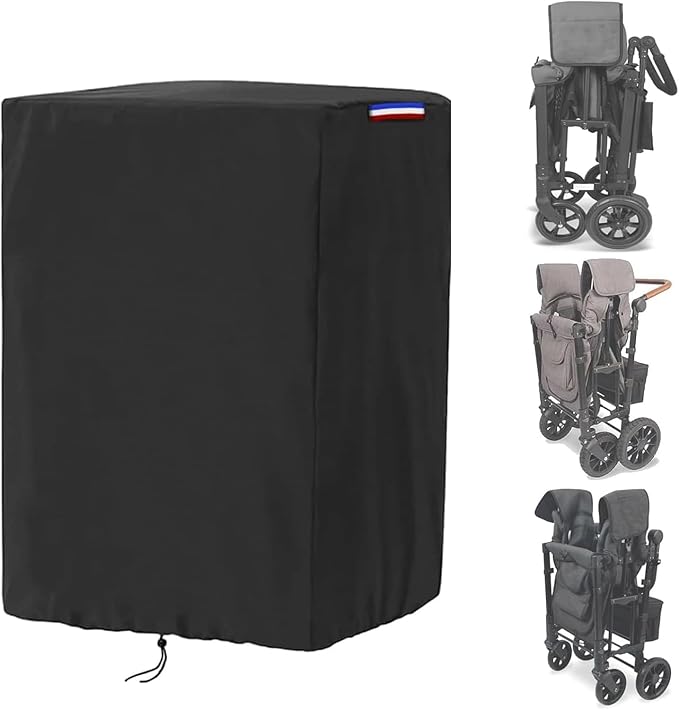 Wagon Cover compatible with Wonderfold Wagon W2 Series(Cover-Only),Waterproof 420D Stroller Wagons Covers With Handle Adjustable Drawstring-25"L x 20"W x 40"H