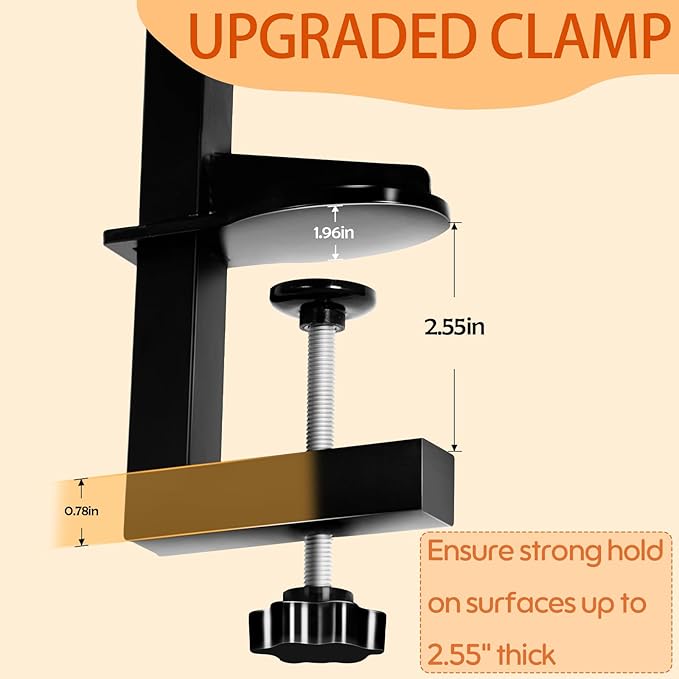 Foldable Dog Grooming Arm with Clamp - Adjustable Height 18"-35", Dog Grooming Table Arm with Hammock and No-Sit Holder, Grooming Restraint for Small Medium Dogs at Home or Salon