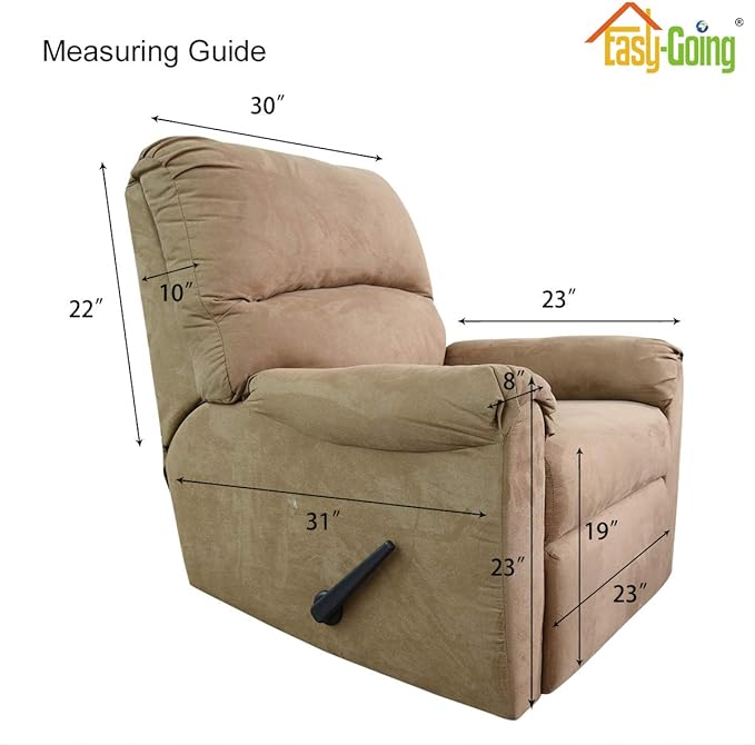 Easy-Going Recliner Chair Slipcover Reversible Sofa Cover Water Resistant Couch Cover Furniture Protector with Elastic Straps for Pets Dog (Recliner 22 inch, Dark Blue/Light Blue)