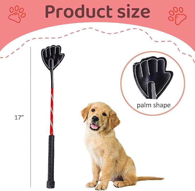 2 Colors Dog Training Stick Pole 17 Inch, Puppy Training Tools Whip with Anti-Slip Handle, Outdoor and Indoor Exercise Interactive Dog Pole for Small Medium Dogs (Random 2Colors)