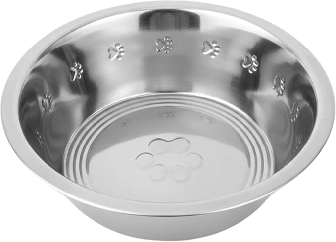 Stainless Steel Dog and Cat Bowls 2.5 Cups (0.6L), Durable Metal Pet Food & Water Dish for Small Pets – Rust-Resistant