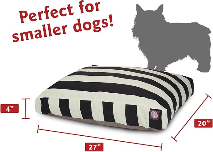 Majestic Pet Shredded Memory Foam Dog Bed Small with Removable Washable Cover – Rectangle Orthopedic Dog Bed–Durable Dog Crate Bed-Flat Dog Bed for Senior Dogs - (27x20) S - Villa - Apple