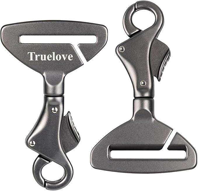 Truelove Vehicle Seat Belt Safety Buckle Lock, Dog Car Restraint, Universal Seatbelt Clip for Pet Travel, 2.7 * 4.7inch, Grey