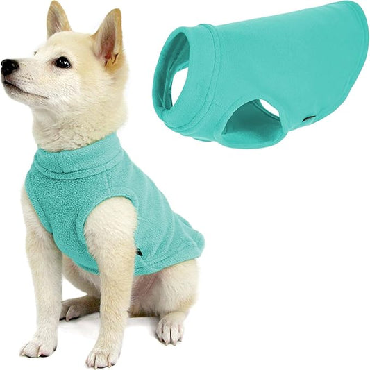 Gooby - Stretch Fleece Vest, Pullover Fleece Vest Jacket Sweater for Dogs, Mint, Medium