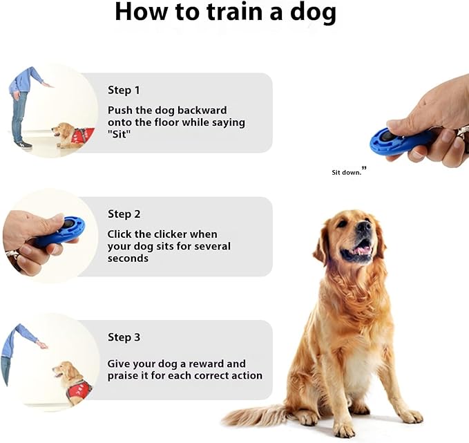 URBEST 4pcs Pet Training Clicker with Wrist Strap-Dog Training Clickers (Circle)