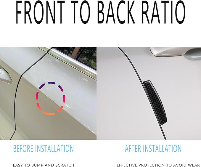 4 Pcs Car Door Edge Guard, Anti-Collision Car Bumper Guard Strip, Car Side Door Edge Guards Protector Strips Trim Cover, Universal for All Cars SUV (Black)