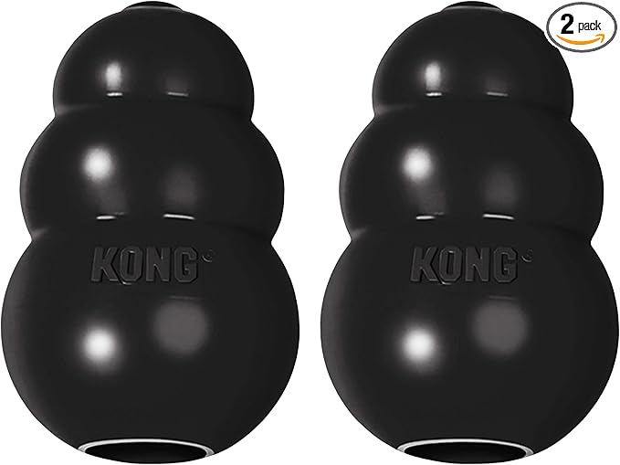 KONG Extreme Dog Toy - Fetch & Chew Toy - Treat-Filling Capabilities & Erratic Bounce for Extended Play Time Most Durable Natural Rubber Material - for Power Chewers - for X-Large Dogs (Pack of 2)