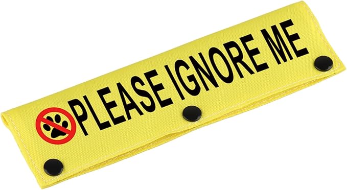 Funny Dog Leash Sleeve Please Ignore Me Dog Leash Wrap Sleeve Pet Birthday Gift (Please Ignore Me-YE Sleeve)