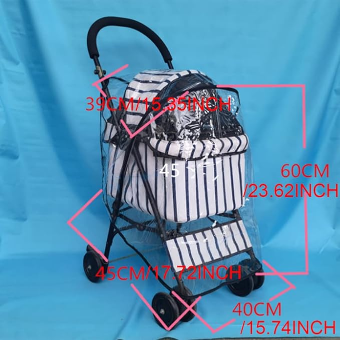 Universal Stroller Rain Cover, Transparent Pet Stroller Cover Waterproof Windproof Stroller Accessory for Outdoor Protection