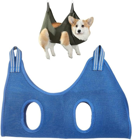 Pet Grooming Hammock – Breathable Mesh Cat & Dog Sling for Nail Trimming, Ear Cleaning & Bathing, Secure Suspension Helper for Small to Medium Pets (Size M, 20-29.5 lbs)