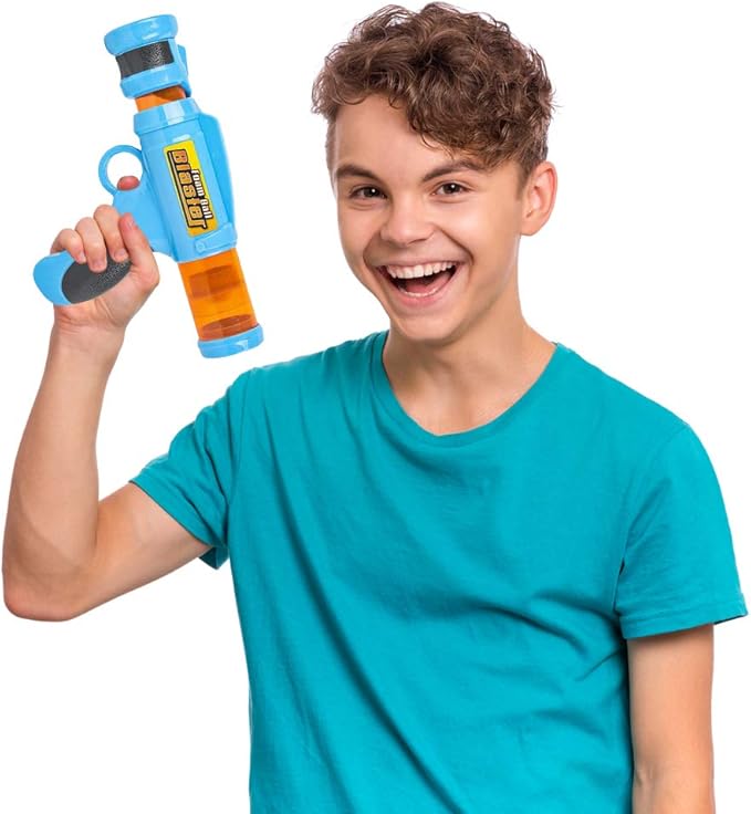 ArtCreativity Foam Ball Launcher Blasters Set of 2 - Air Powered Ball Shooters for Kids with 12 Soft Foam Balls, Safe Pop Guns for Boys & Girls, Fun Outdoor Play Toy Gift