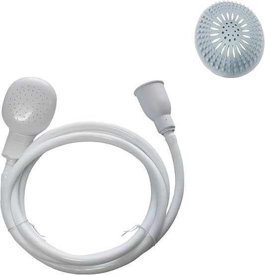 2m/6.56Ft Sink Hose Sprayer,Shampoo Sprayer Handheld Hose Shower Head Spray Hose with Hair Catcher Drain Strainers for Bathing Baby,Pets Shower,Washing Hair,Rinsing Vegetables,Utility Sink