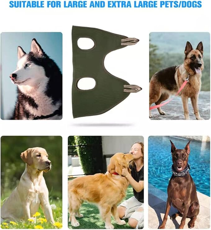 Kkiimatt 10 in 1 Dog Pet Grooming Hammock Harness with Nail Clippers, Nail File,XL Size Dog Hammock for Nail Trimm,Grooming Sling Holder Hanger Restraint for Claw Care