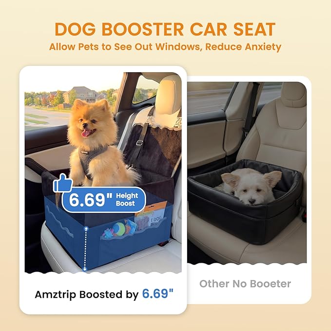 Elevated Dog Cat Car Safety Seat (Large)