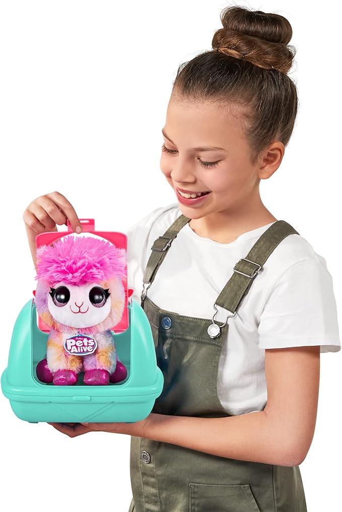 Pets Alive Pet Shop Surprise by ZURU - Interactive Kids Toys with Electronic 'Speak & Repeat', Animal Playset Llama Gifts for Girls and Kids (Series 2)