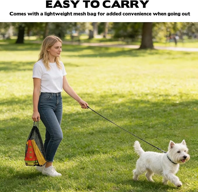 Dog Agility Hurdle Cone Set, 10er 12.5Inch Color Agility Cones and 5er 31.5Inch Agility Rods, Equipment Obstacle Course Backyard Equipment for Pet Exercise