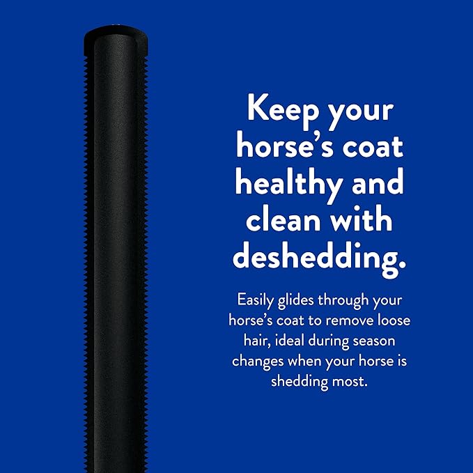 Wahl Professional Animal Equine Grooming Horse Shedding Tool (#858714) - Contoured Shed Tool - Hair Shedder & Deshedder - Removes Dirt - Supplies - Black