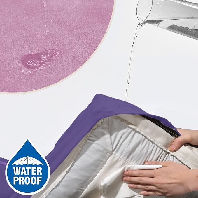 Comfort Expression Orthopedic Dog Bed for Extra Large Dogs 45x35 Inch, Waterproof Egg Crate Foam XL Pet Bed with Bolsters, Dog Couch with Washable Cover & Non-Slip Bottom, Frosted Grape