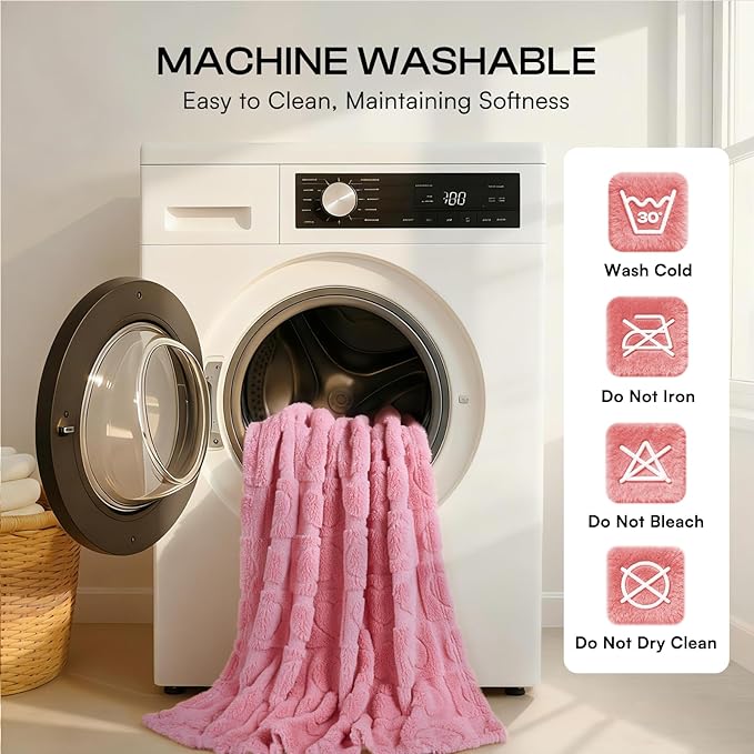 Luciphia 1 Pack 2 Small Dog Blanket Washable Pet Bed Cover Soft Fluffy Puppy Blanket with Premium Fleece 300GSM Cozy Calming Cat Blankets for Indoor Cats Pink 41x31 inch