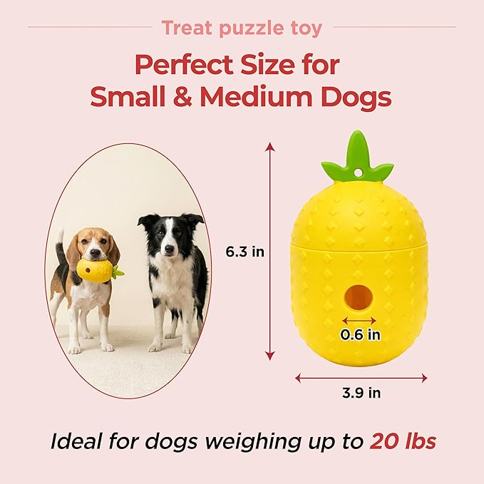 JAYU PET Treat Puzzle Toy – Interactive Treat Dispensing Dog Toy, Enrichment & Mental Stimulation, Slow Feeder Puzzle, Durable Silicone Chew Toy for Small to Medium Dogs, Boredom Relief, Easy Clean
