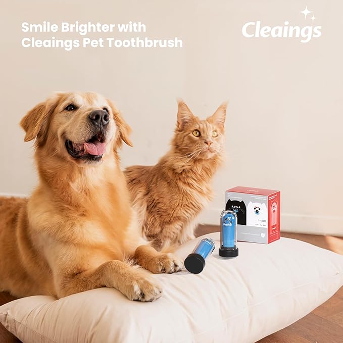 Dog Finger Toothbrush with Flavor Burst Beads, 360° Silicone Dog Toothbrush Kit for Dogs & Cats, Deep Teeth Cleaning, (36 Beads per Brush), No Pet Toothpaste Needed - 2 Pcs Chicken Flavor