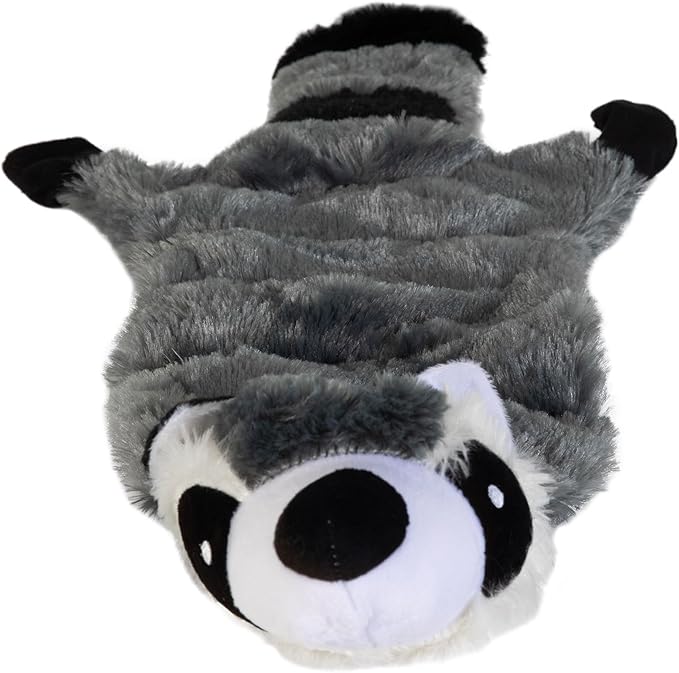 Hyper Pet Critter Skinz Super Squeaker Raccoon Stuffing Free Plush Soft Dog Toy, Extra Large, Pack of 1