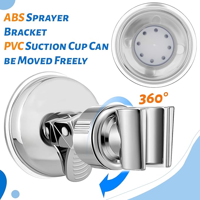 Pet Shower Attachment with 8.2ft Hose & Silicone Brush，Three modes Dog Bathing Tool，Easy Connect to Bathtub Faucet for Dogs Cats Home Use